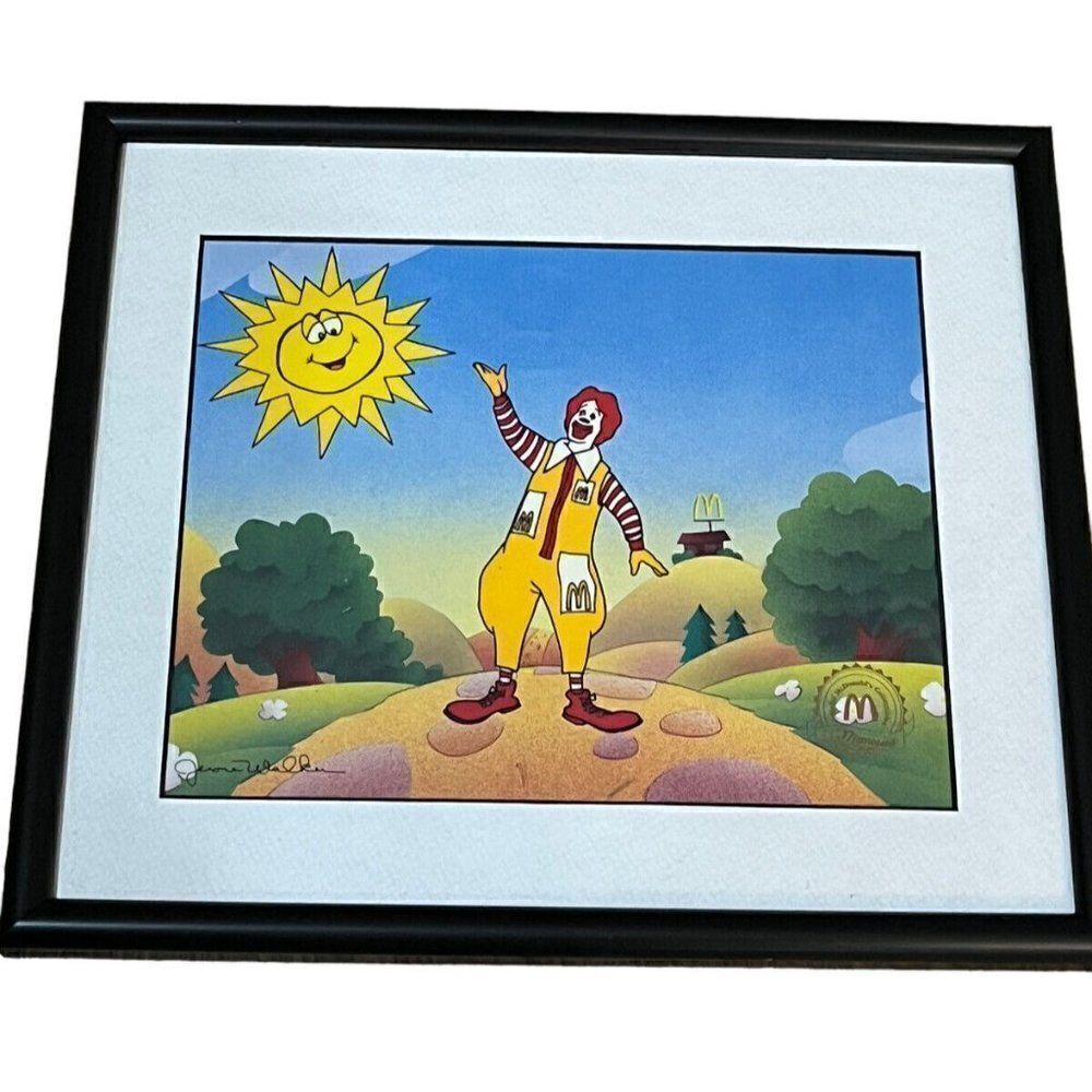 Ronald McDonald And The Adventure Machine Fine Art Cel Ltd Ed Framed Picture COA